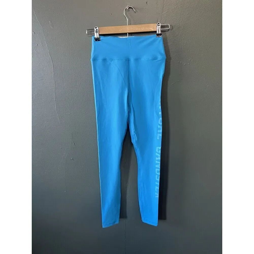 Spiritual Gangster Womens Blue Athletic Cropped Leggings Size Small